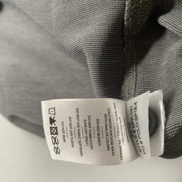 Rhone Polo Shirt Men Large Gray Commuter Short Sleeve Collar Performance - Picture 9 of 11